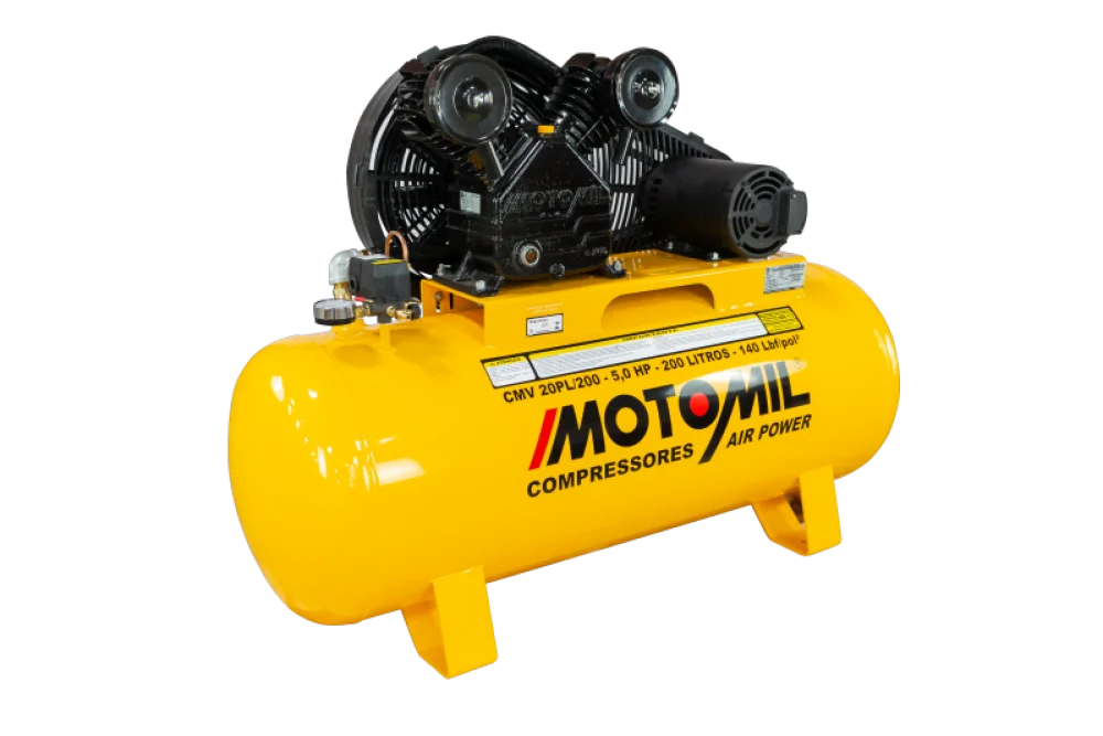 Compressor de Ar 20 Air Power 200L 5hp Trifásico - Motomil