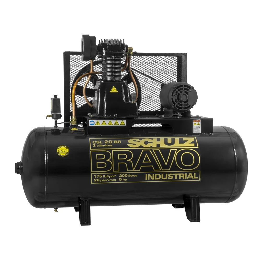 Compressor De Ar Bravo CLS 20 BR 200L Trifásico - Schulz