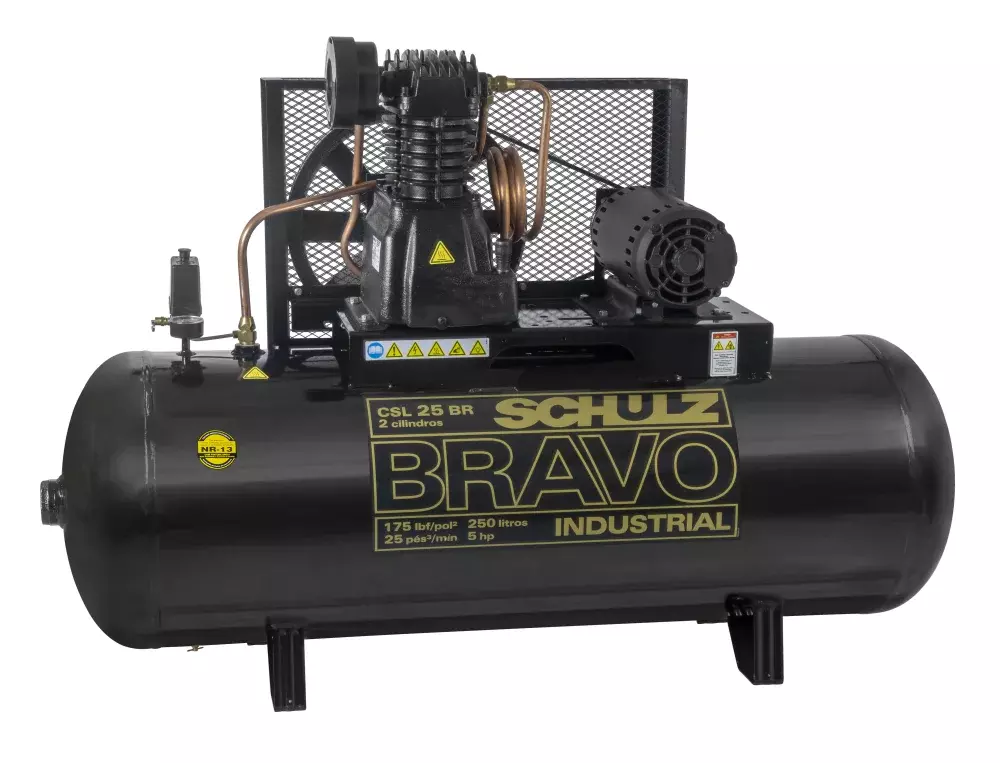 Compressor De Ar Bravo CLS 25 BR 250L Trifásico - Schulz