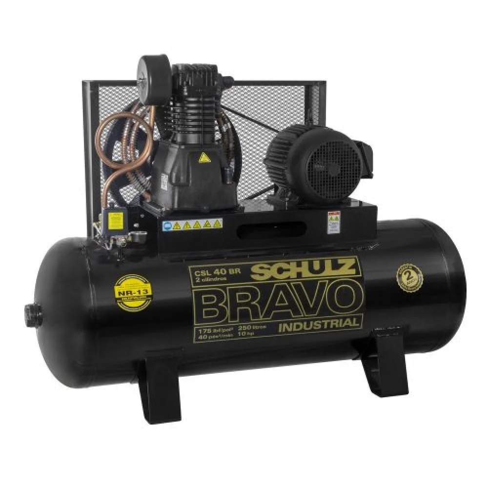 Compressor de Ar CLS 40 BRAVO 250L 10cv Trifásico - Chiaperini