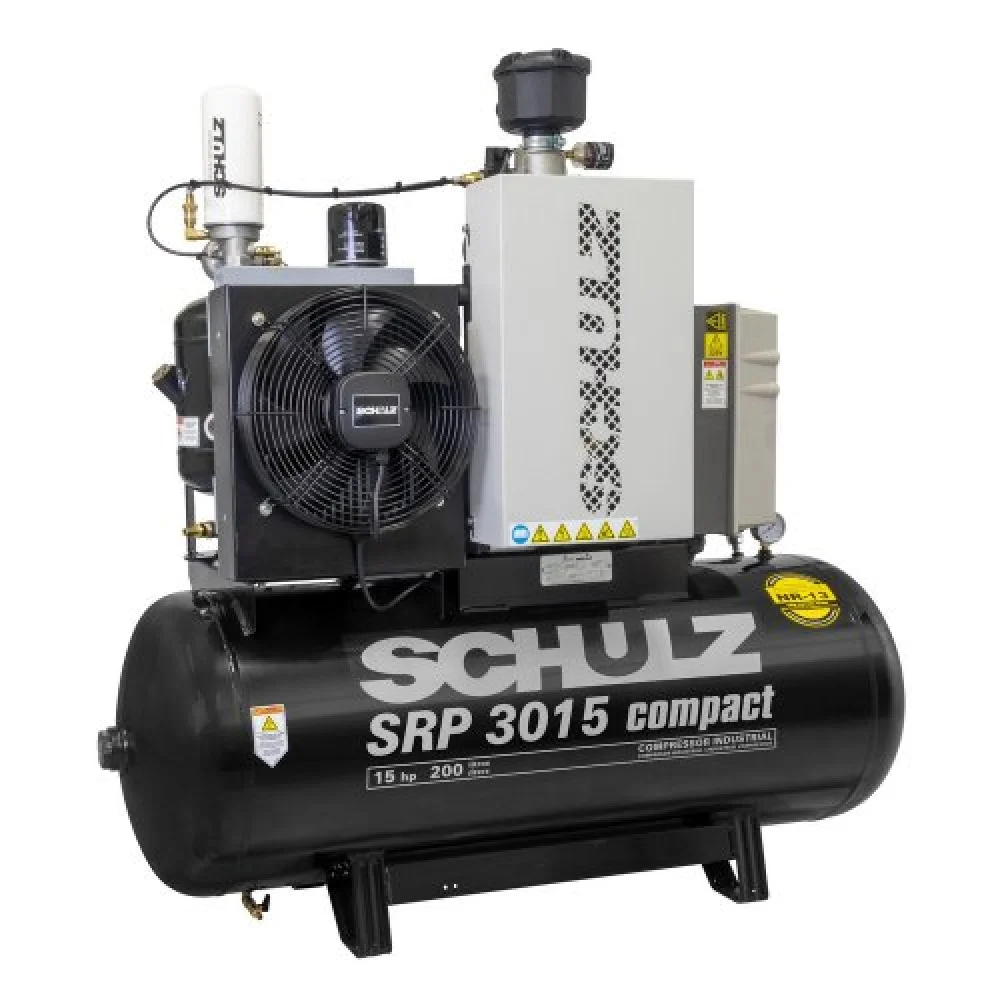 Compressor De Ar Rotativo a Parafuso SRP 3015 III COMPACT 15 CV 11 BAR 220V - Schulz