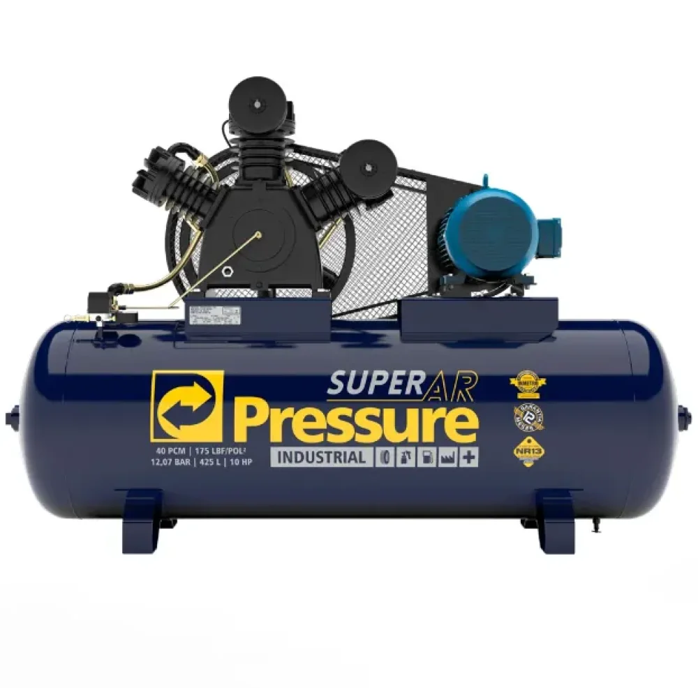 Compressor de Ar 40 Super Ar 425L 10hp Trifásico - Pressure