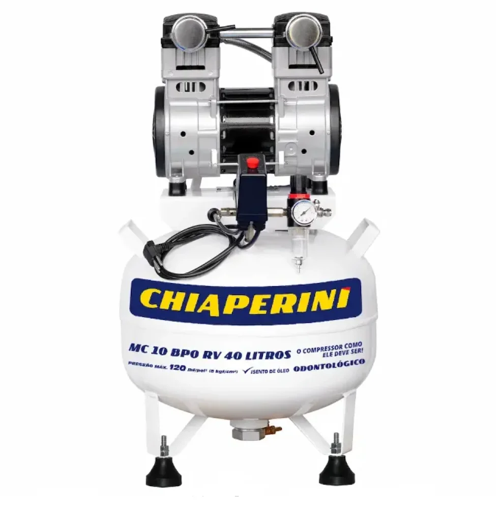 Compressor Odontológico 10BPO 40L 10 Pés 220v - Chiaperini