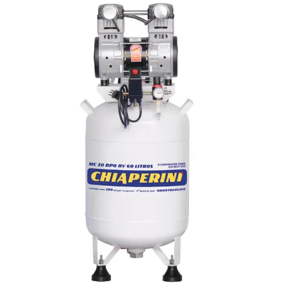 Compressor Odontológico 10BPO 60L  10 Pés 220v - Chiaperini