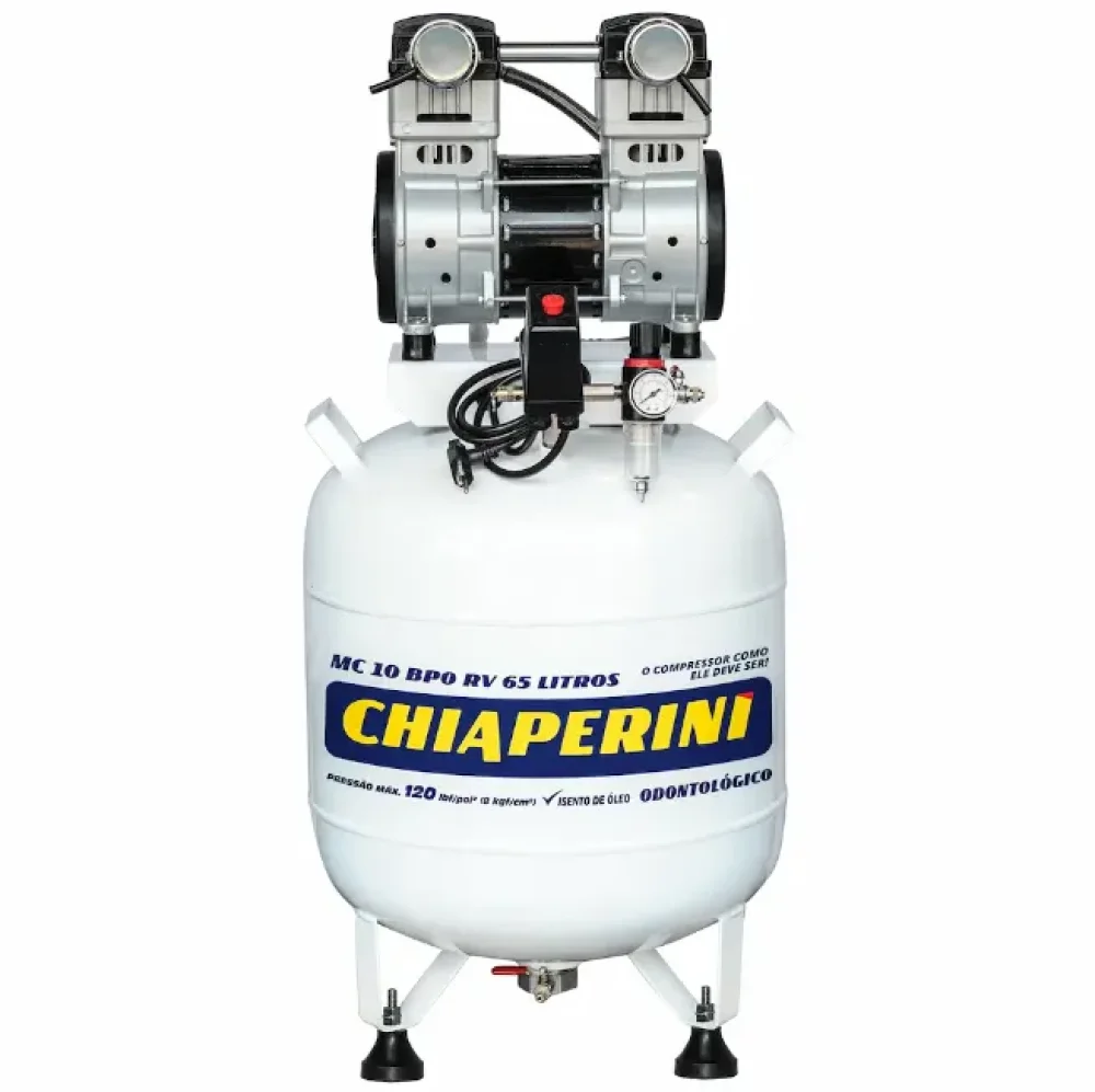 Compressor Odontológico 10BPO 65L  10 Pés 220v - Chiaperini