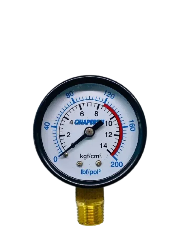 Manômetro Vertical 200lbs Com Rosca de 1/4" - Chiaperini