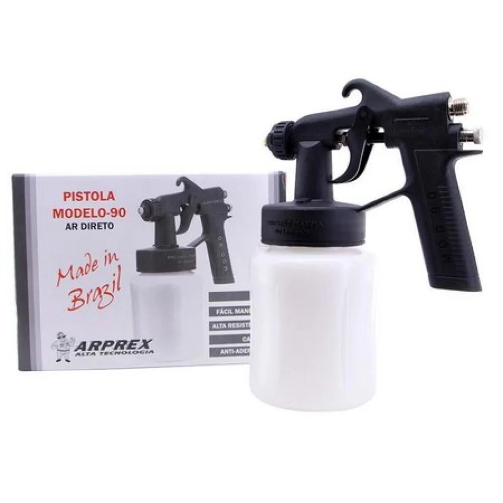 Pistola De Pintura Ar Direto MOD. 90 Com Bico De 1,2 mm Caneca de 650ml - Arprex