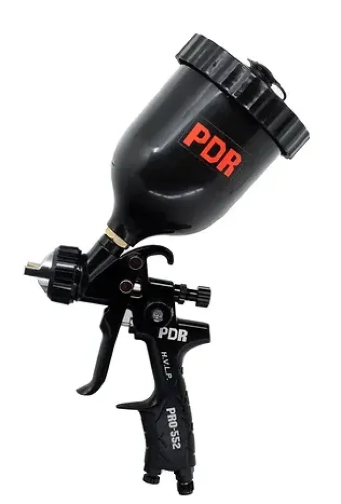 Pistola de Pintura Preta HVLP Bico 1.4mm 600ml - PDR