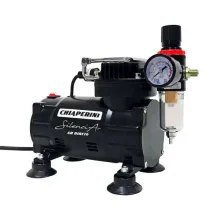 MOTOCOMPRESSOR AR DIRETO SILENCIAR PARA AERÓGRAFO 57 PSI - CHIAPERINI