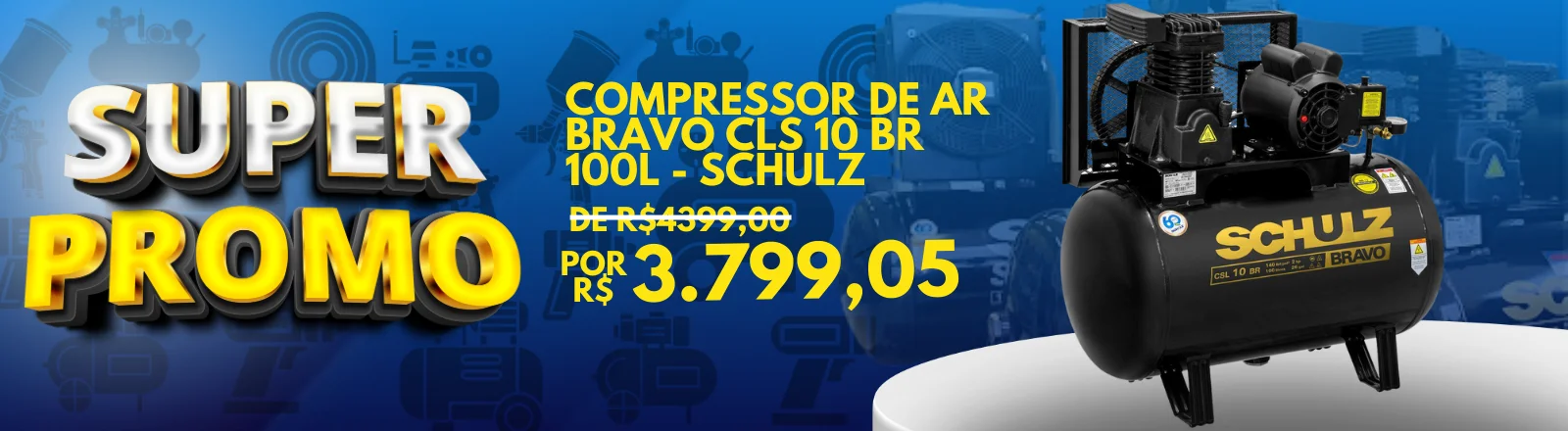 Compressor De Ar 10 PCM 110 Litros RED – Chiaperini Promoçãp