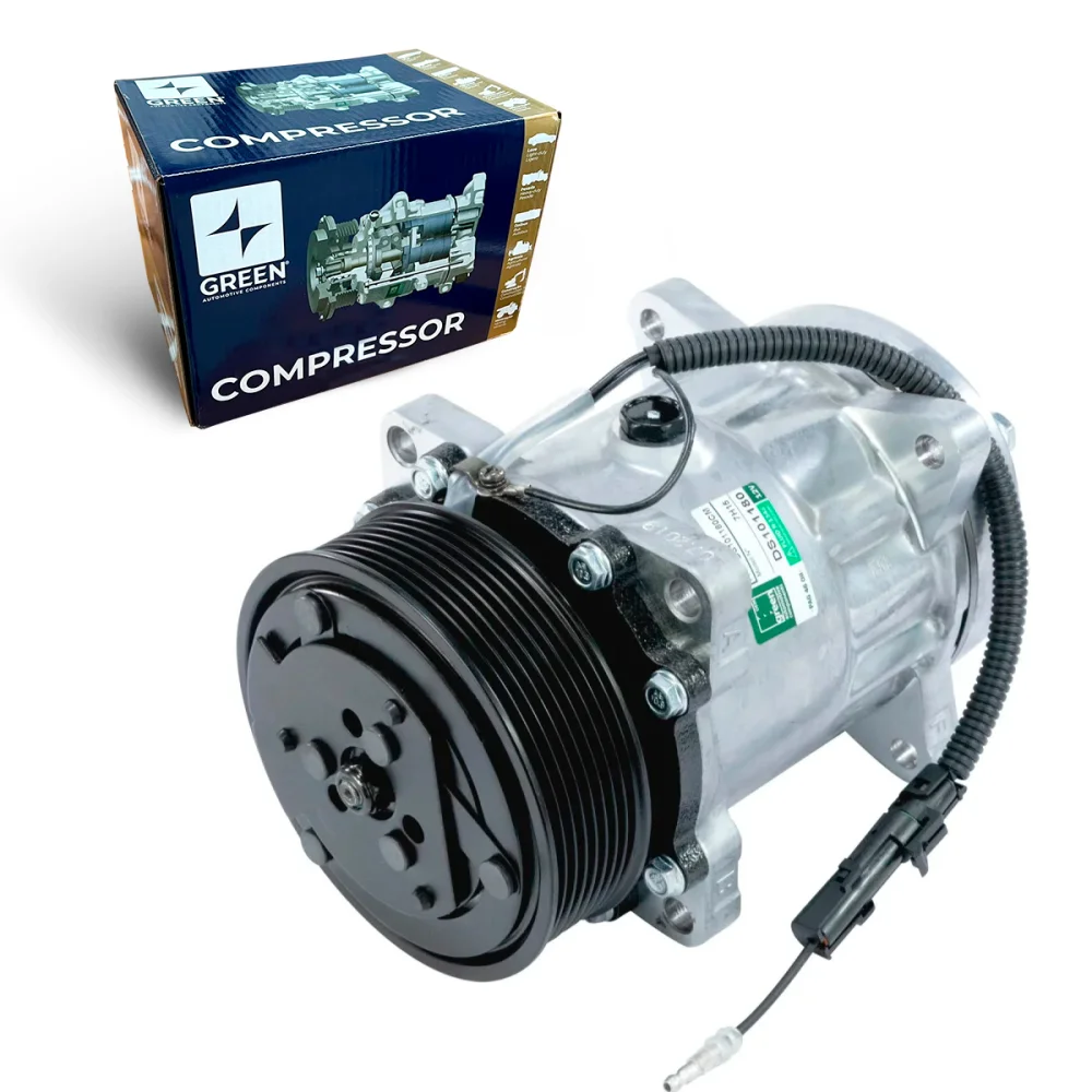 Universal A/C Compressor With Clutch – 8 Groove 12v – New Aftermarket
