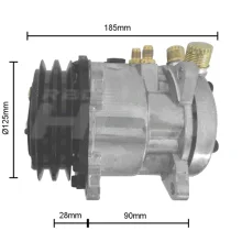 A/C Compressor SD SE505, 5H09 Polia 2A Saída Vertical 8/10 12V