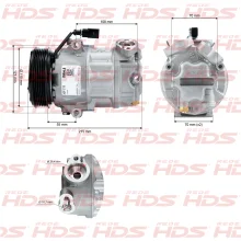 A/C Compressor 12V Volkswagen Fox, Polo, SpaceFox...(OEM) 