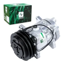 A/C Compressor 7H15 2V 12V 8fix hrz 12x12 Green