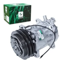 A/C Compressor Universal 7H15 2V 24V Vertical 8 Fix (GREEN)