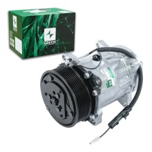 A/C Compressor Universal 7H15 8PK 12V Flex 8 Fix (GREEN)