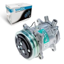 A/C Compressor SD SE505, 5H09 Polia 2A Saída Vertical 8/10 12V (Original Sanden)