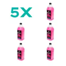 Kit c/ 5 Aditivos p/ Radiador Rosa Arrefecimento PRONTO USO