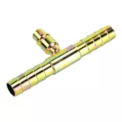 União C/ Ventil R134a 10mm p/ Emenda de Mangueira (Aço)