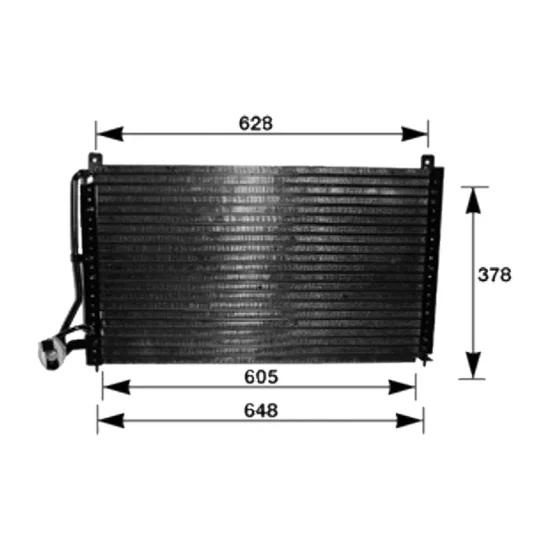 Condensador AC p/ GM Vectra 94 a 96, Calibra 94 a 95 (TYSM)