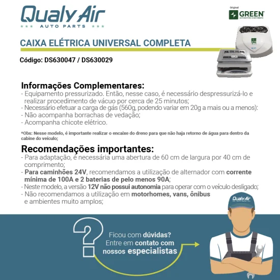 Caixa Evaporad Teto Eletrica Universal Gt791T 12.000 Btu 24V