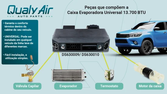 Caixa Evaporadora Universal Completa 13.700 BTU 12V