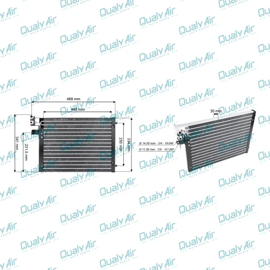 Condensador p/ Case 75N, 85N...New Holland T Series (TYSM)