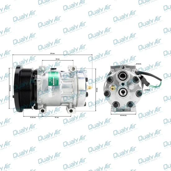 Compressor AC 8PK 24V p/ Caterpillar 938K, 962G, 120M, D6N..