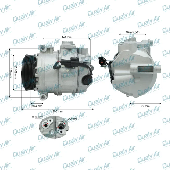 Compressor AC p/ Discovery 3 S 2006 a 2009, SE 2005 a 2006