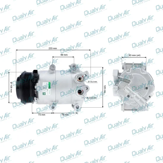 Compressor AC p/ Fiesta 2012 a 2017, Ecosport 2011 a 17(GRN)