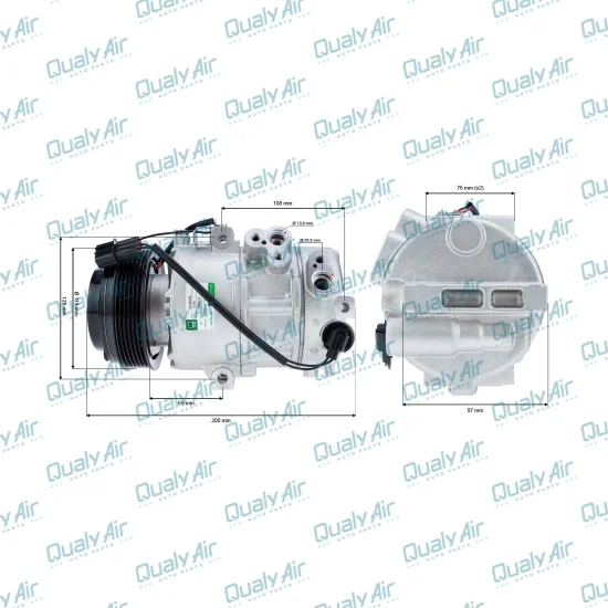 Compressor AC p/ IX35 2010 a 2015, Sportage 2013 a 17(GREEN)