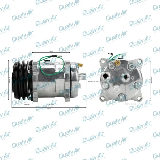 Compressor AC Universal 5H14 2V 24V Horizontal 8 Fix (TYRW)