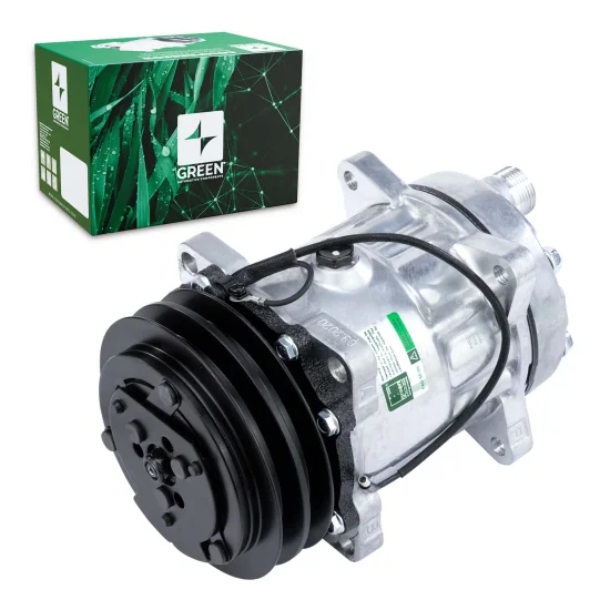 Compressor de AC 7H15 2V 12V 8 fix Horizontal 12X12 (GREEN)