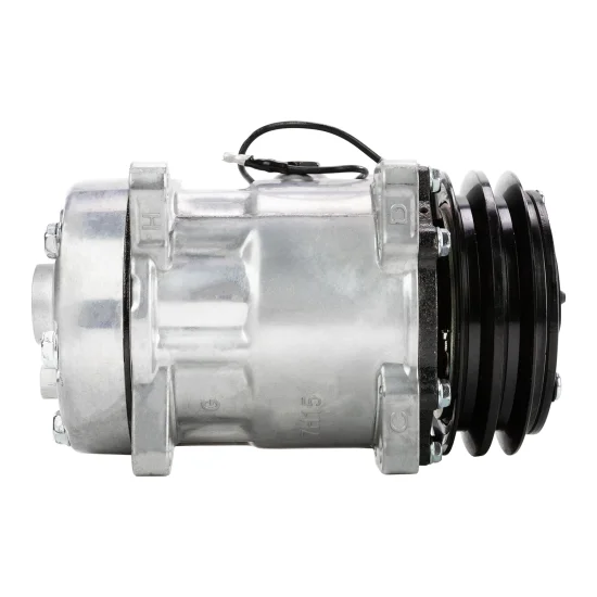 Compressor de AC 7H15 2V Polia 132mm 12V 8 Fixações Flex