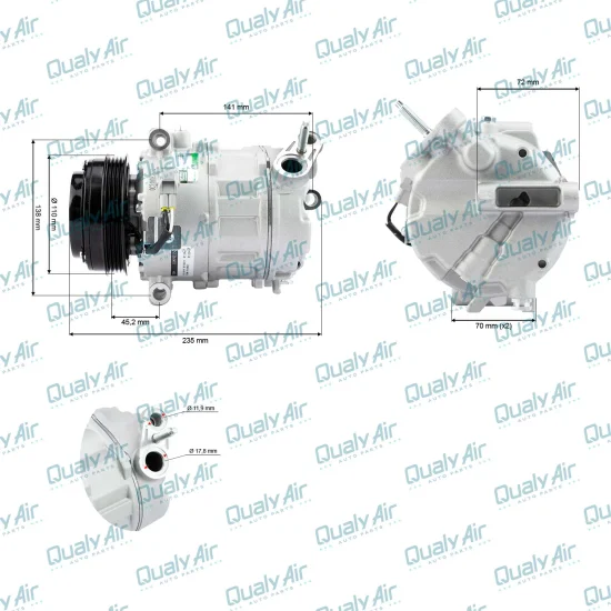 Compressor de Ar Condicionado Ducato 2018 a 2021 - 7SBH17C