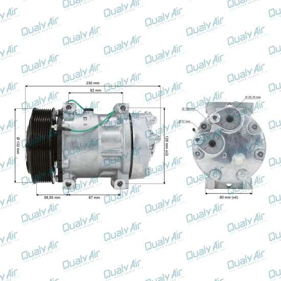 Compressor de AC Denso p/ Volvo FH 12/340, FM 12/380...(OEM)