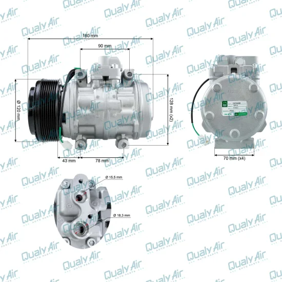 Compressor de AC p/ Axor; Constellation; John Deere..(GRN)