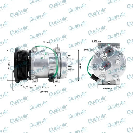 Compressor de AC p/ Caminhão 730C, 772G, 825K, 980K..(GREEN)