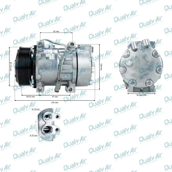 Compressor de Ar Caminhão Série P, G, R 2008 a 13.. (Green)