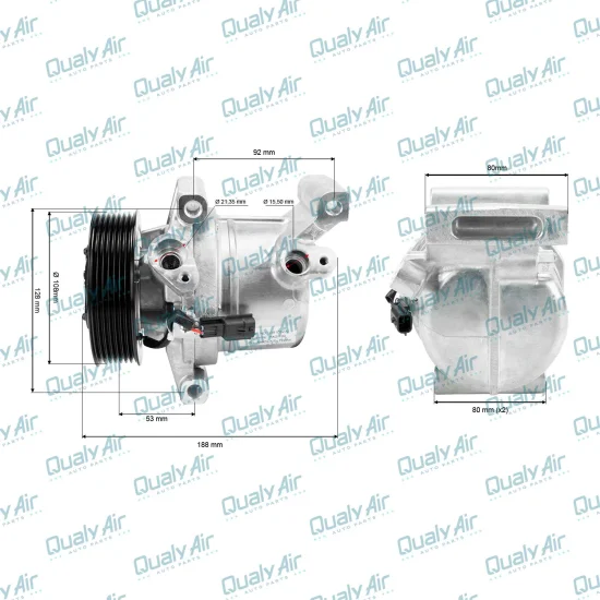 Compressor de AC p/ Captur 17 a 18, Duster Oroch 16 a 18 2.0