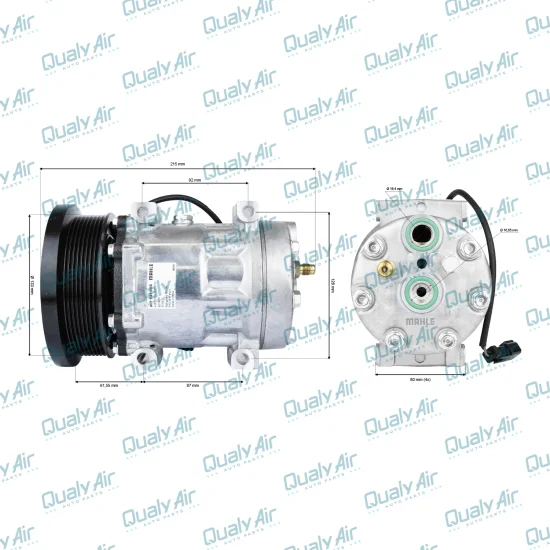 Compressor de AC p/ Cat 777C, 938K, 962G, 140M, 163H...Mahle