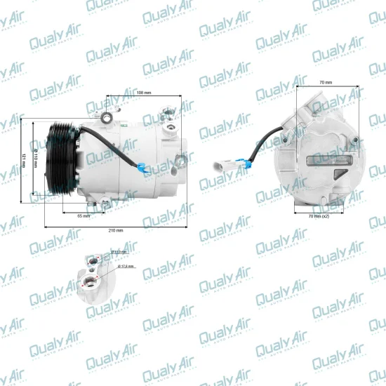Compressor de AC p/ Celta 03 a 08, Corsa Classic 04 a 08 GRN