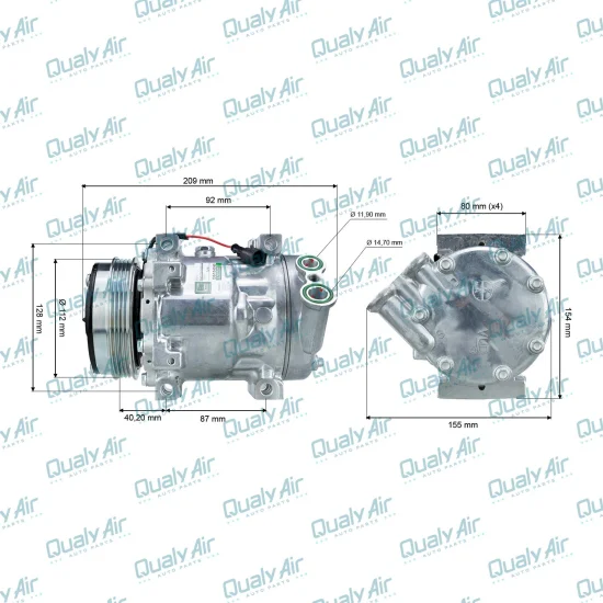 Compressor de Ar Condicionado p/ Ducato 11 15 18 25 30 33 40