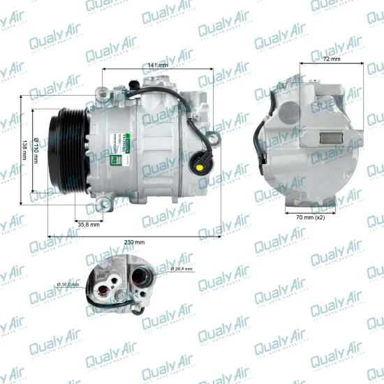 Compressor de AC p/ Discovery 3 05 a 09; Sprinter 12 a 19..