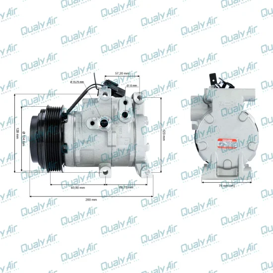 Compressor de AC p/ HB20 Gamma 1.6 2012 a 2019 (OEM Doowon)