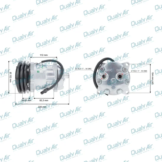 Compressor de AC p/ Magnum 180, TL65, TL95, D85B...(GREEN)