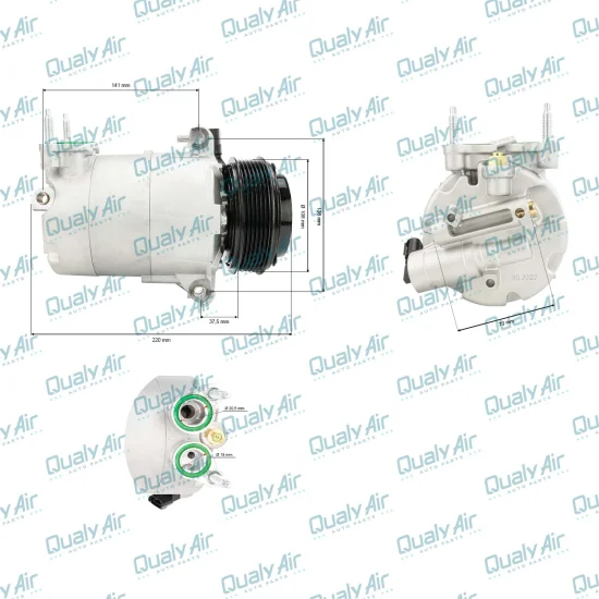 Compressor de AC p/ Range Rover 16 a 20, Discovery 15 a 20..