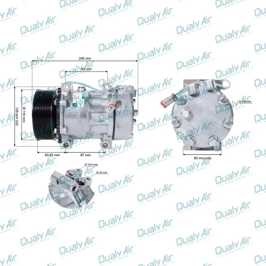 Compressor de AC p/ Scania 124 P, G, R, S 2013 a 22 (GRN)