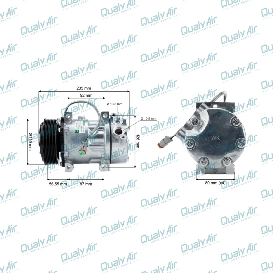 Compressor de AC p/ Scania Série P, R, T... 1998 a 2008 (GREEN)