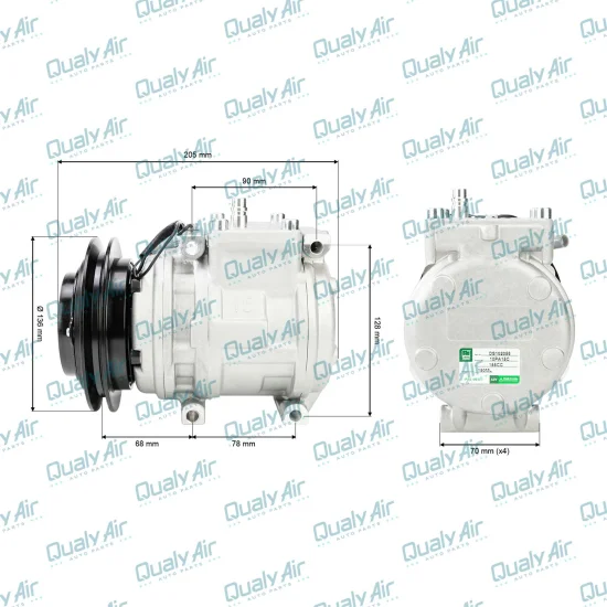 Compressor de AC p/ Sportage, Sorento; Pajero; Corolla..GRN